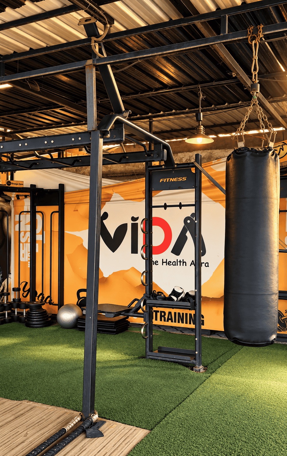 Gym squat racks and equipment