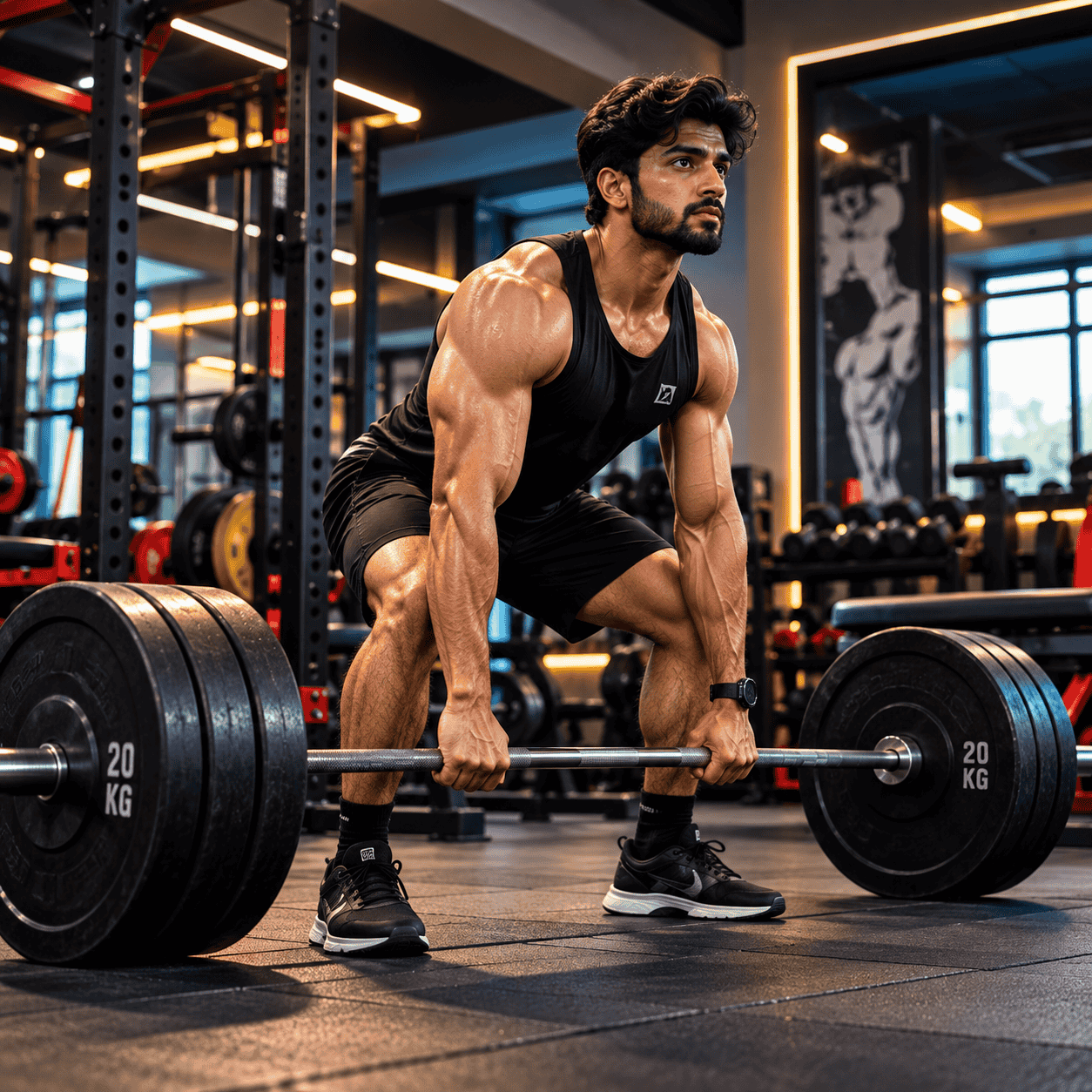 Strength training dumbbell bicep curls