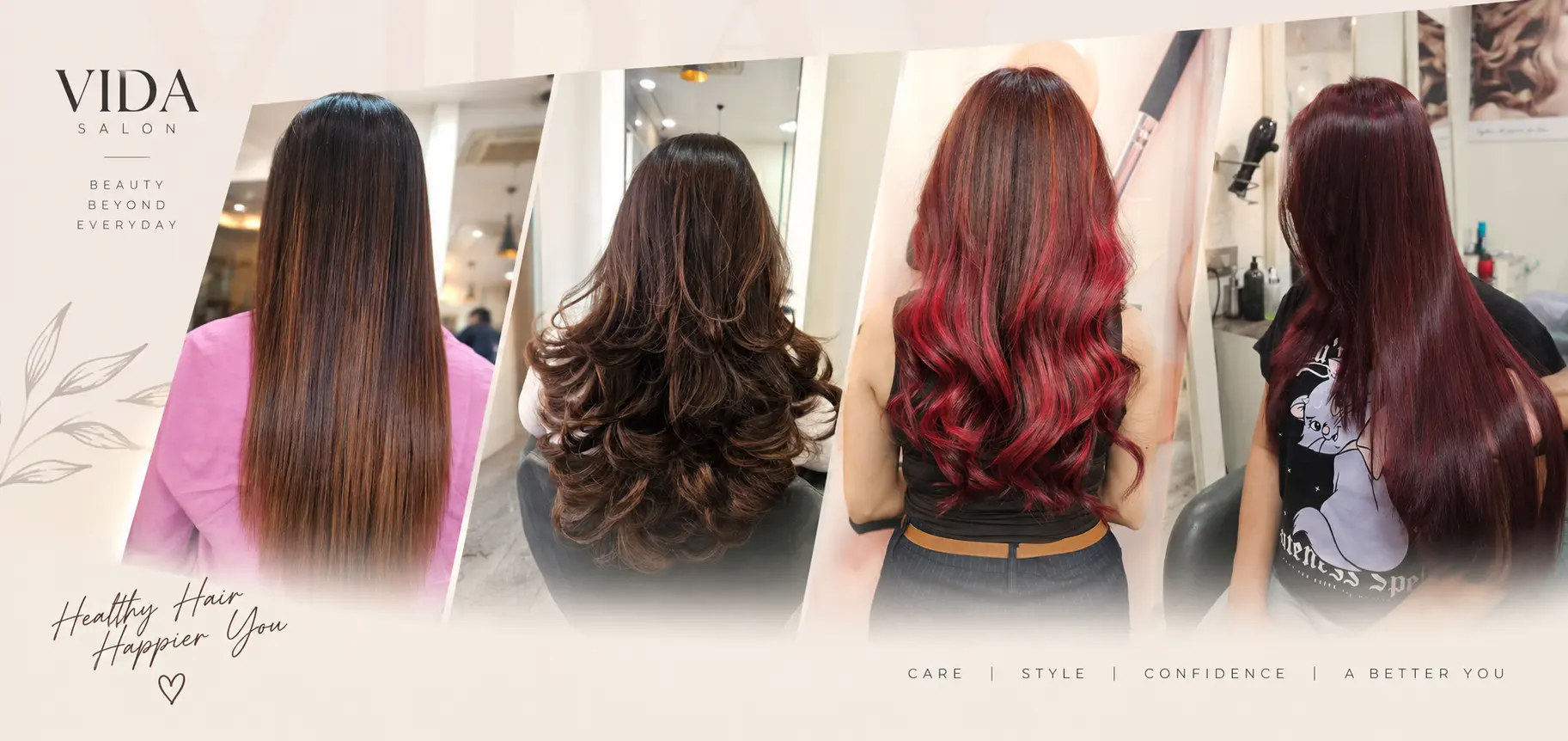 Master stylist styling client's hair in warm golden salon ambient lighting